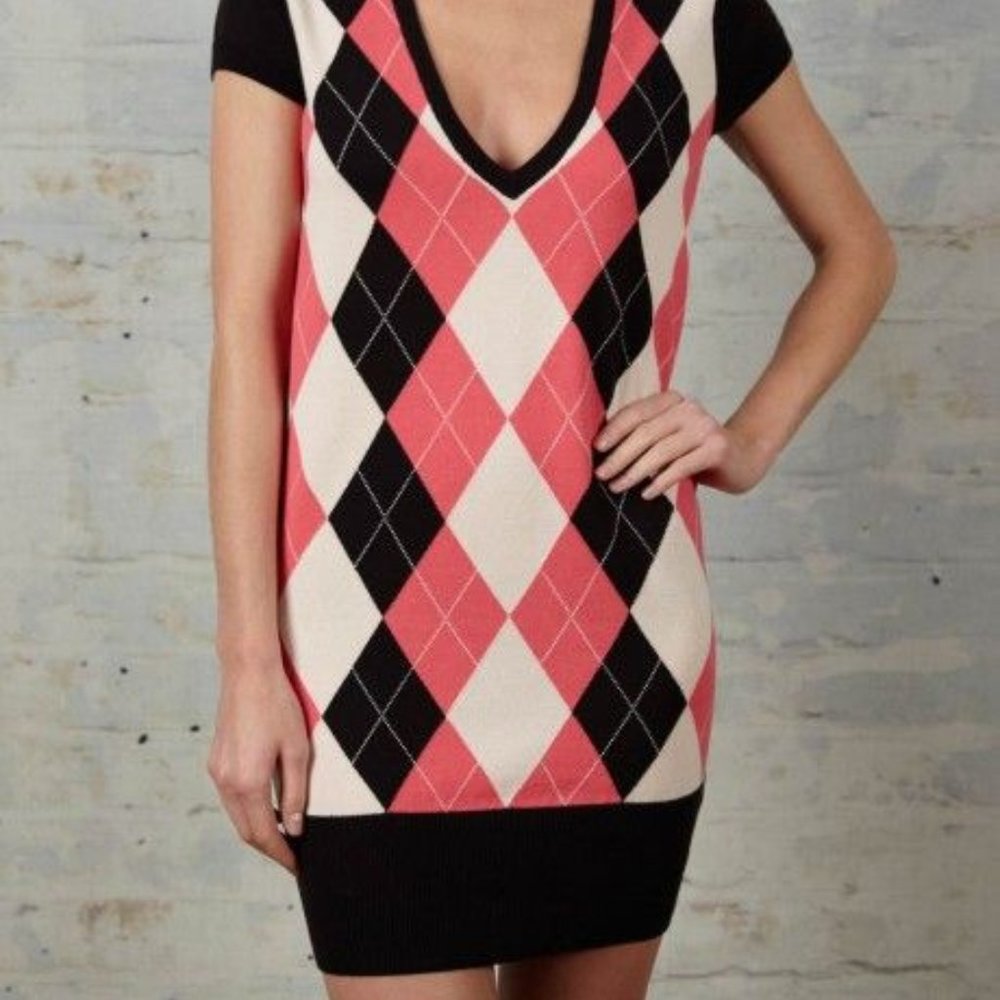 Fred Perry Amy Winehouse Argyle Sweater Dress NWOT